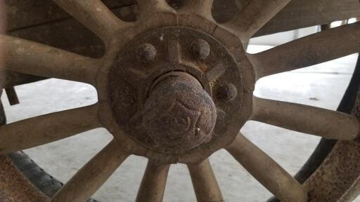 極希少品 文化遺産 美術工芸品 大型 大八車 貴重ナンバー付 大正～