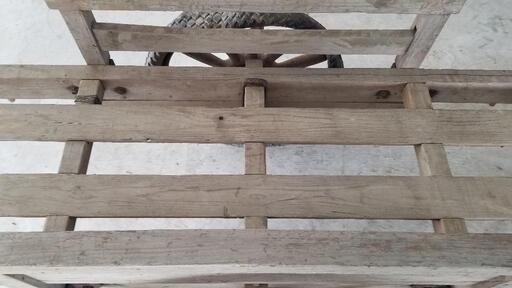 極希少品 文化遺産 美術工芸品 大型 大八車 貴重ナンバー付 大正～