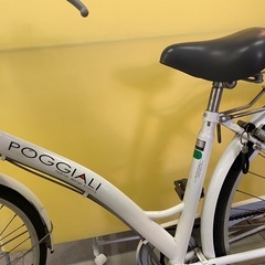 ◎ 自転車　POGGIALI 27インチ　6段変速　鍵付き　LEDオートライトの画像