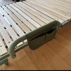 atex アテックス収納式 桐すのこ折り畳みベッド AX-BF1011 オリーブの画像