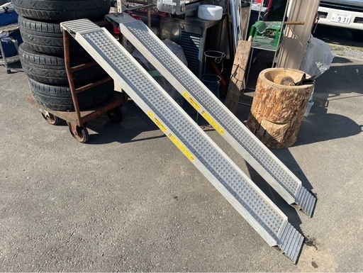 日軽　ライトスロープ　S-1　アルミ　0.3t　1860㎜　有効幅190㎜　1組　はしご　ハシゴ　梯子　ラダー　歩み板　中古　③