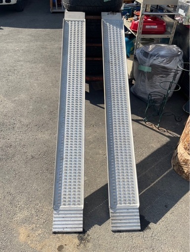 日軽　ライトスロープ　S-1　アルミ　0.3t　1860㎜　有効幅190㎜　1組　はしご　ハシゴ　梯子　ラダー　歩み板　中古　③