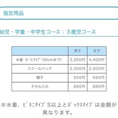 指定水着セットの画像