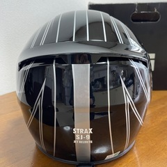  【バイク用ヘルメット】STRAX SJ-9｜Lサイズ｜ブラック｜未使用に近い｜美品 🛵の画像