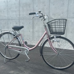 R2 ブリヂストン EB60U B8K　エブリッジ EBRIDE 26インチ 自転車　ピンク色 学生さん ママチャリ お買い物 現状の画像