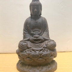 ★ 木製の仏像 木彫り 阿弥陀仏像 木製阿弥陀仏座像 瞑想 装飾 置物 香木 ★の画像