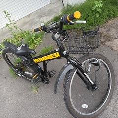 自転車　中古　黒　HUMMER 24型 子供用 の画像