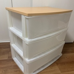 【取引中】収納ケース(ウッドトップチェスト)の画像