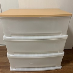 【取引中】収納ケース(ウッドトップチェスト)の画像