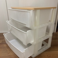 【取引中】収納ケース(ウッドトップチェスト)の画像