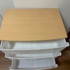 【取引中】収納ケース(ウッドトップチェスト)の画像