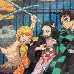 【即飾れる✨】鬼滅の刃 ジグソーパズル完成品◆額装済み・美品！の画像