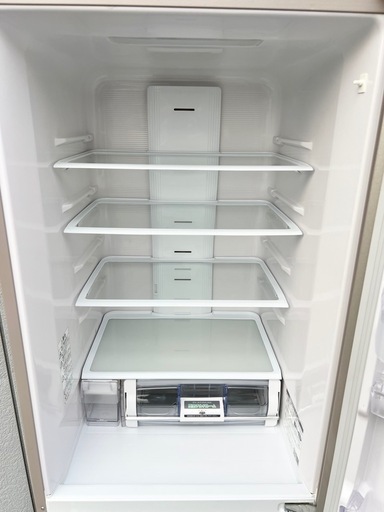 ■日立 3ドア冷凍冷蔵庫 375L 2017年製■HITATCHI R-K380GV 3ドア冷蔵庫 自動製氷機能付■真ん中野菜室 チル