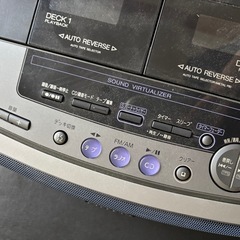 【レトロ】Panasonic RX-ED55 ラジカセ CD・Wカセット・ラジオ搭載 ポータブルステレオ の画像