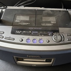 【レトロ】Panasonic RX-ED55 ラジカセ CD・Wカセット・ラジオ搭載 ポータブルステレオ の画像