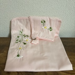 【新品未使用】②昭和レトロ エプロン 薄ピンク