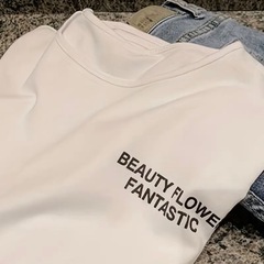 【新品未使用】レディース Tシャツ ホワイト XL オシャレ 可愛い の画像