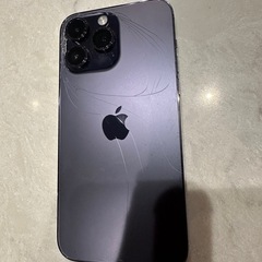 iPhone 14 Pro Max ディープパープル 256GB 背面ひび割れの画像