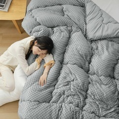 掛け布団 洗える 柔らかな肌触り グレー　の画像