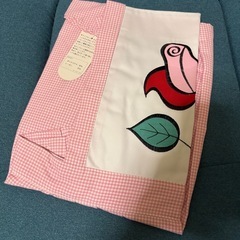 【新品未使用】③昭和レトロ 花柄チェック ピンクの画像