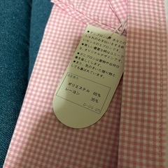 【新品未使用】③昭和レトロ 花柄チェック ピンクの画像