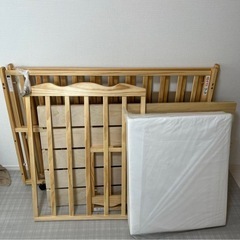 大和屋　フラルWオープンすのこベット/ベビーベッドの画像