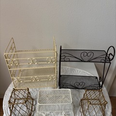 スチール製　棚とカゴセットの画像