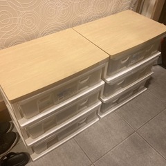 3段収納ケース ×2個の画像