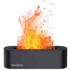 炎ゆらぎ　超音波式　加湿器　USBタイプC給電  色ブラック ア...