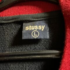 ☆希少・ヴィンテージ☆Stussy スタジャン ブラック/レッド Lサイズの画像