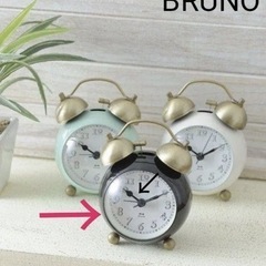 BRUNO ゴールドツインベルクロック 置時計 ブラック アンテ...