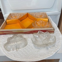 ガラス皿　楓の形5枚セットの画像