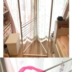 アイリスオーヤマ　折りたたみ 3連タイプ物干しスタンドの画像