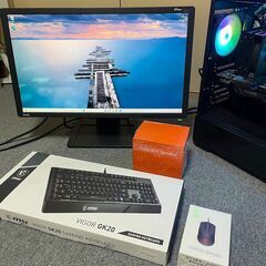💻ゲーミングPC🖥️モニター ⌨キーボード 🖱マウス 🔊スピーカー付きフルセット Windows11正式対応　ライセンス認証ありの画像