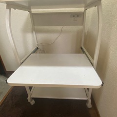 多機能2段ワゴン キャスター付き（電源タップ）
