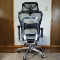 【美品】COFO Chair Premium FCC-XW グレー コフォ チェア プレミアム ゲーミングチェア ジャケットハンガーの画像