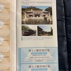 明治村ペア入村ご招待券と、割引券の画像