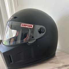 《 美品 》SIMPSON マットブラック SB13 ヘルメット L 59cmの画像