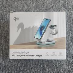 2025新登場 Qi2認証 ワイヤレス充電器 3 in 1 Mag-Safe式の画像