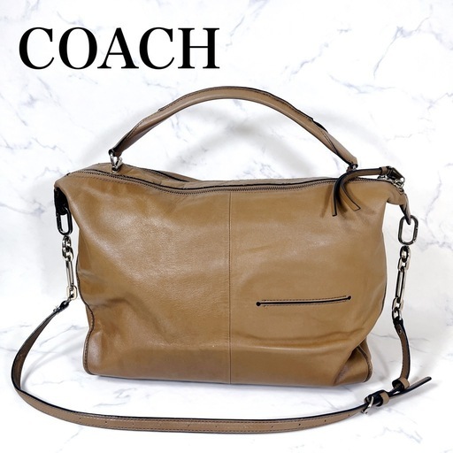 美品★ COACH コーチ　レザー　2way ショルダーバッグ大容量！