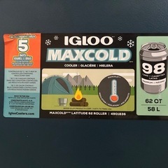 IGLOO クーラーボックス　未使用品の画像