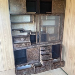 玉杢風茶箪笥 /和家具/アンティークの画像