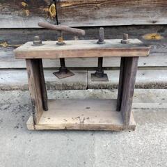 昔の木製プレス機　幅約52cm 高さ約45cm 奥行約21cm