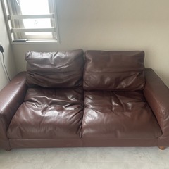 無印良品　革製ソファの画像