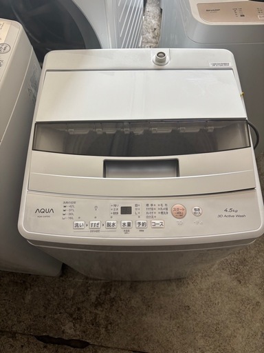 AQUA 2024年製 4.5kg 洗濯機