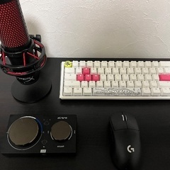 ゲーミングPC マウス モニター マイクセットの画像