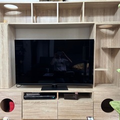 キャットタワー付きテレビ台