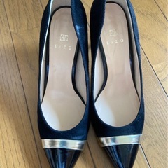 EIZO　スエード　ヒールパンプスの画像