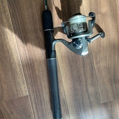 TIFFIN 釣竿 １つリール付きセット
Fishing rods緑色green colour の画像