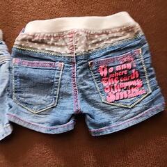 デニムショートパンツ　80女子の画像